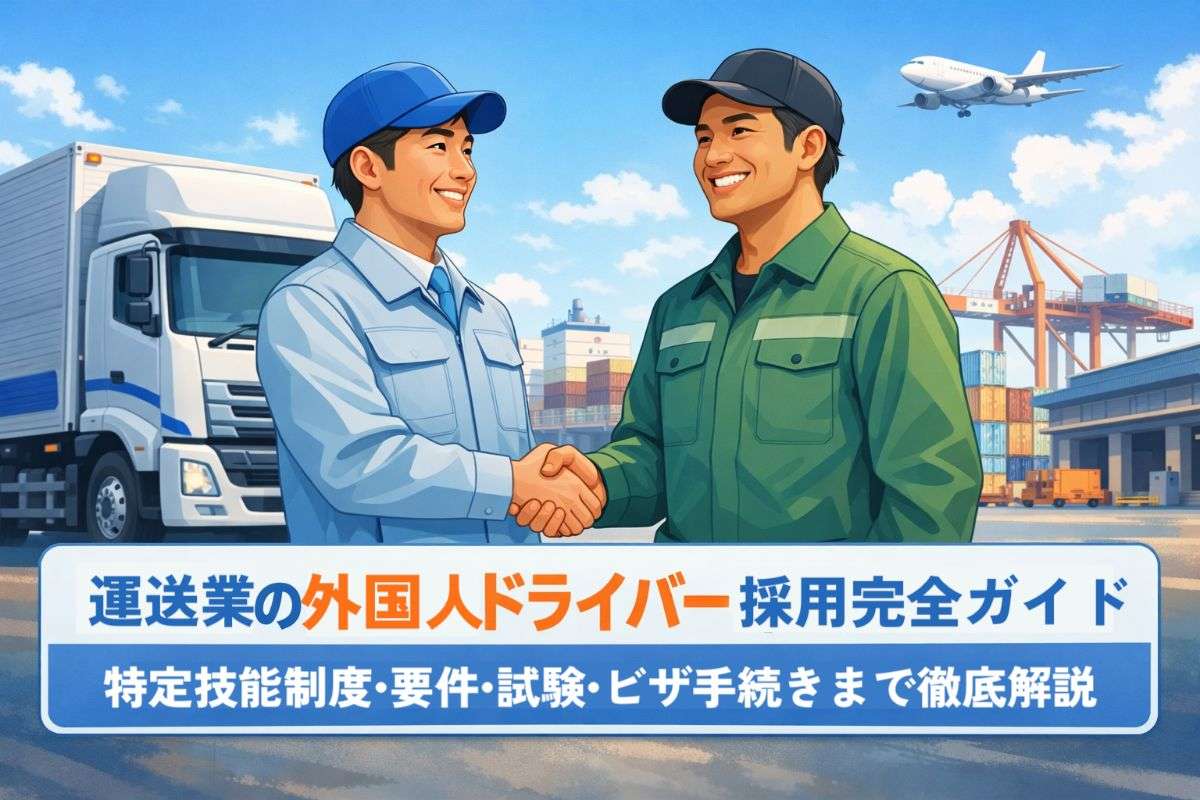 運送業の外国人ドライバー採用完全ガイド｜特定技能制度・要件・試験・ビザ手続きまで徹底解説