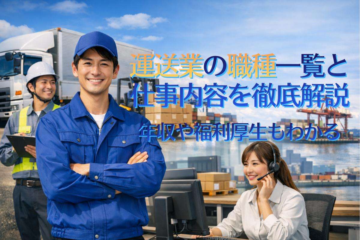 運送業の職種一覧と仕事内容を徹底解説｜年収や福利厚生もわかる