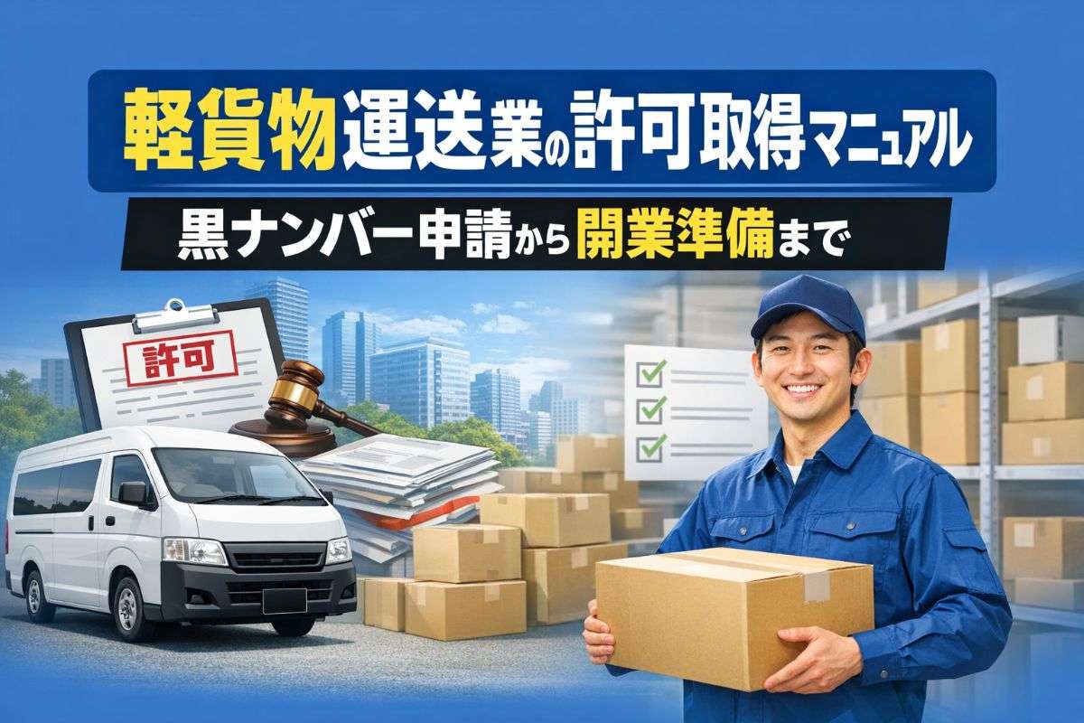 軽貨物運送業の許可取得マニュアル｜黒ナンバー申請から開業準備まで